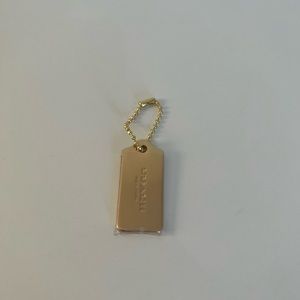 Coach Bag Hang Tag / Keychain  Gold Metal Size 4,5cm x 2cm